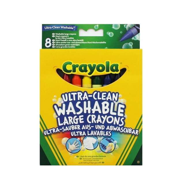 Grube Zmywlane Kredki Świecowe 8 szt.