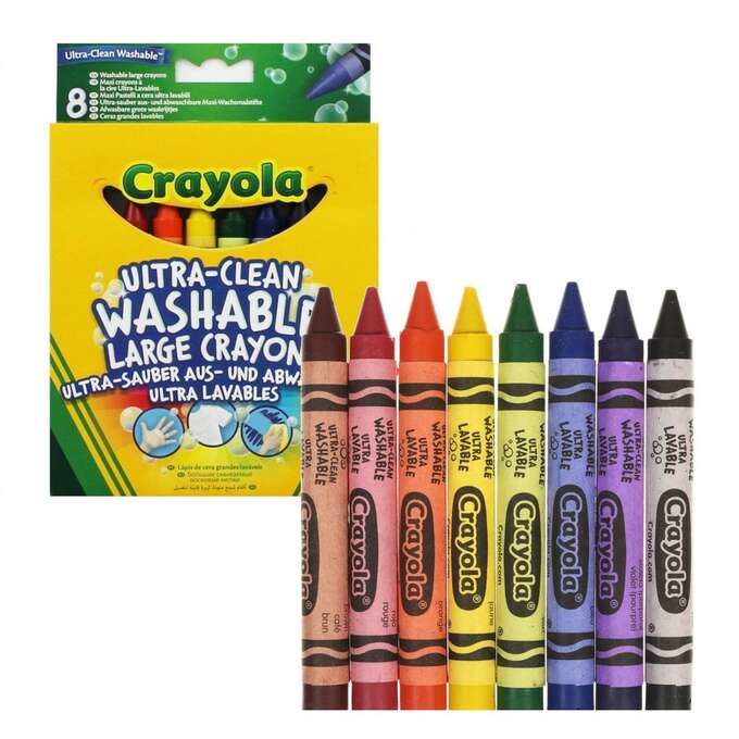 Grube Zmywlane Kredki Świecowe 8 szt.