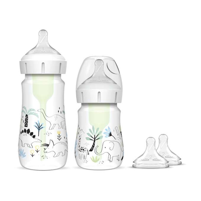 Dr Brown′s Zestaw startowy Butelki antykolkowe Options+ szeroka szyjka 2 sztuki